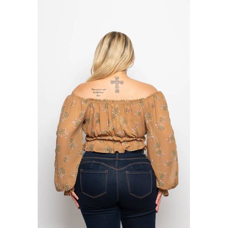 Lattes in the Garden Blouse