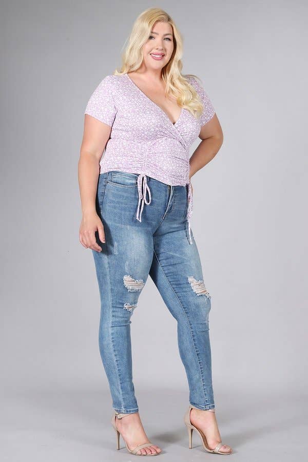 Lilac Ruched Blouse