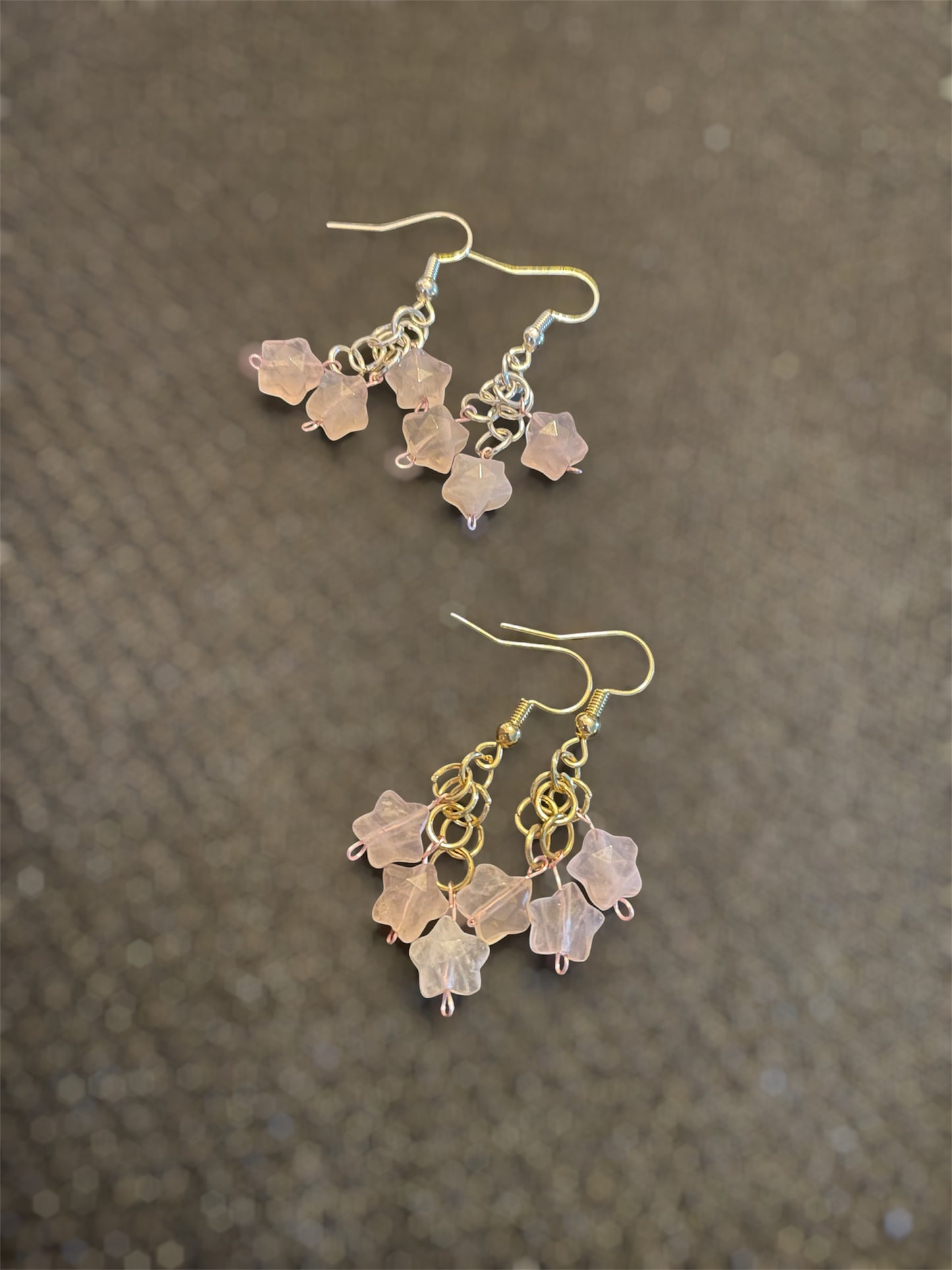 Gemstone Star Earrings (Multiple Colors Available)