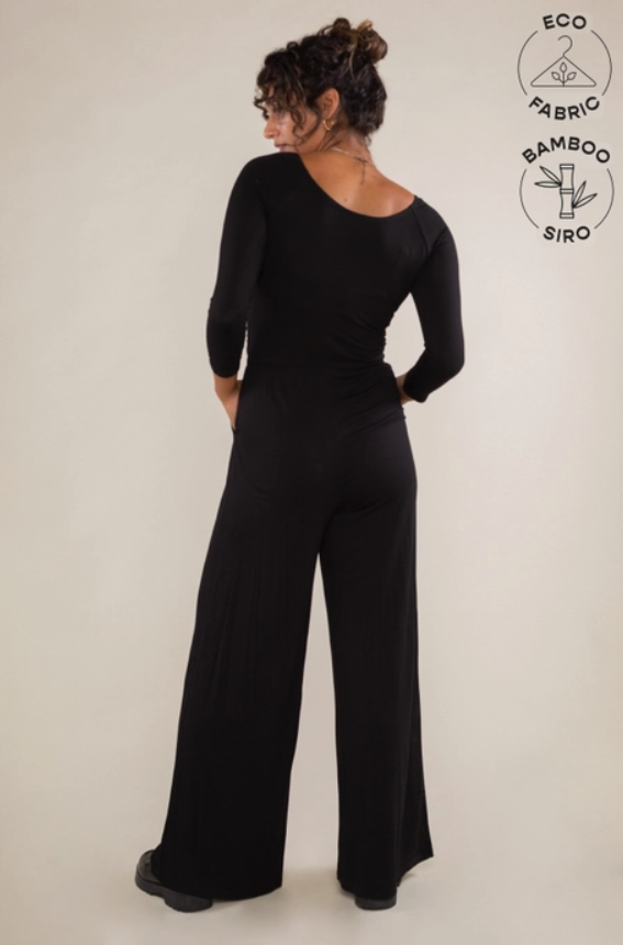 Black Jumpsuit (Eco Friendly with Pockets!)