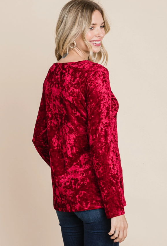 Red Cutout Blouse