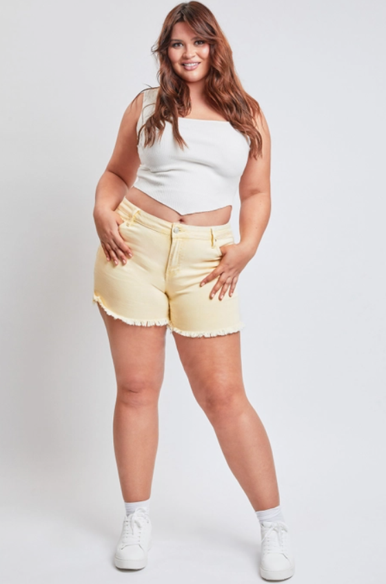 High-Rise 80's Acid Wash Mom Short