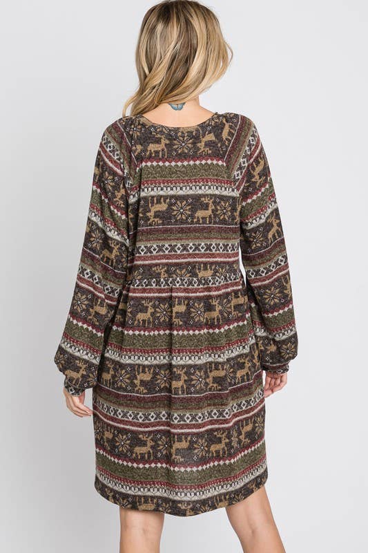 Sleigh All Day Babydoll Dress (It's got pockets!)