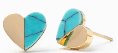 Alexis Turquoise Heart Studs
