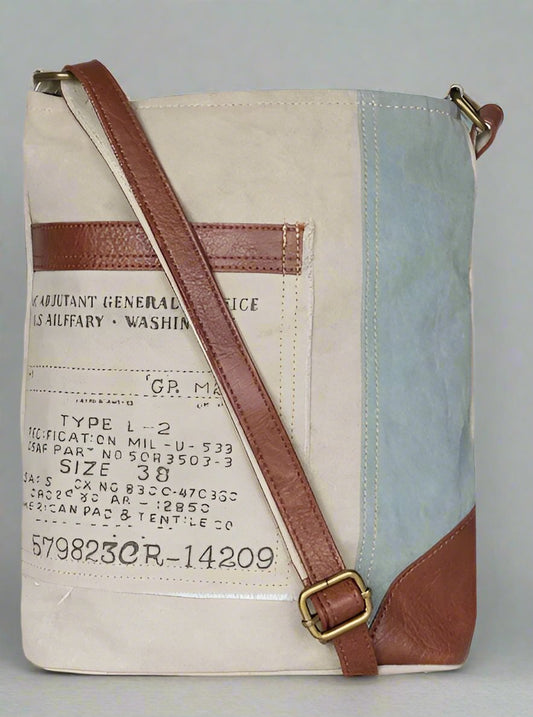 Identified Up-Cycled Canvas Crossbody