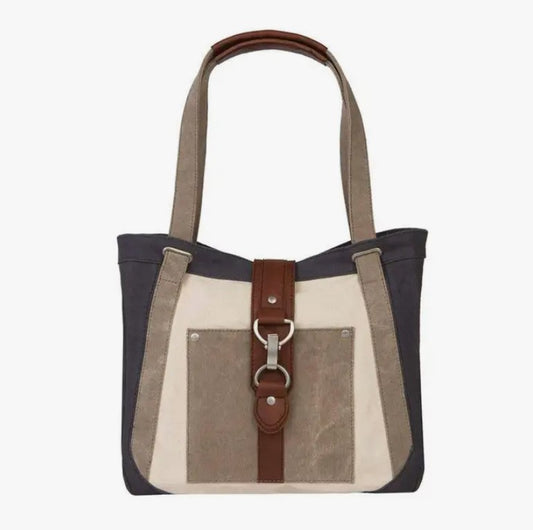 Nora Up-Cycled Canvas Shoulder Bag