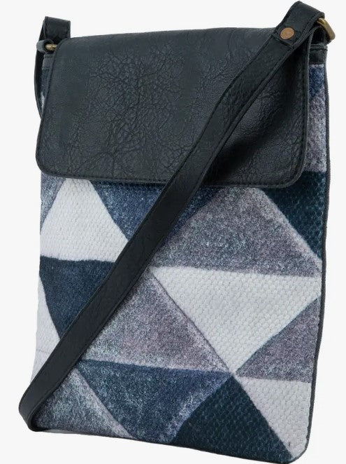 Volga Up-Cycled Canvas and Durrie Crossbody