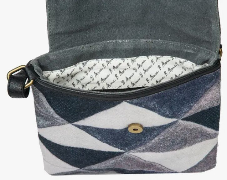 Volga Up-Cycled Canvas and Durrie Crossbody