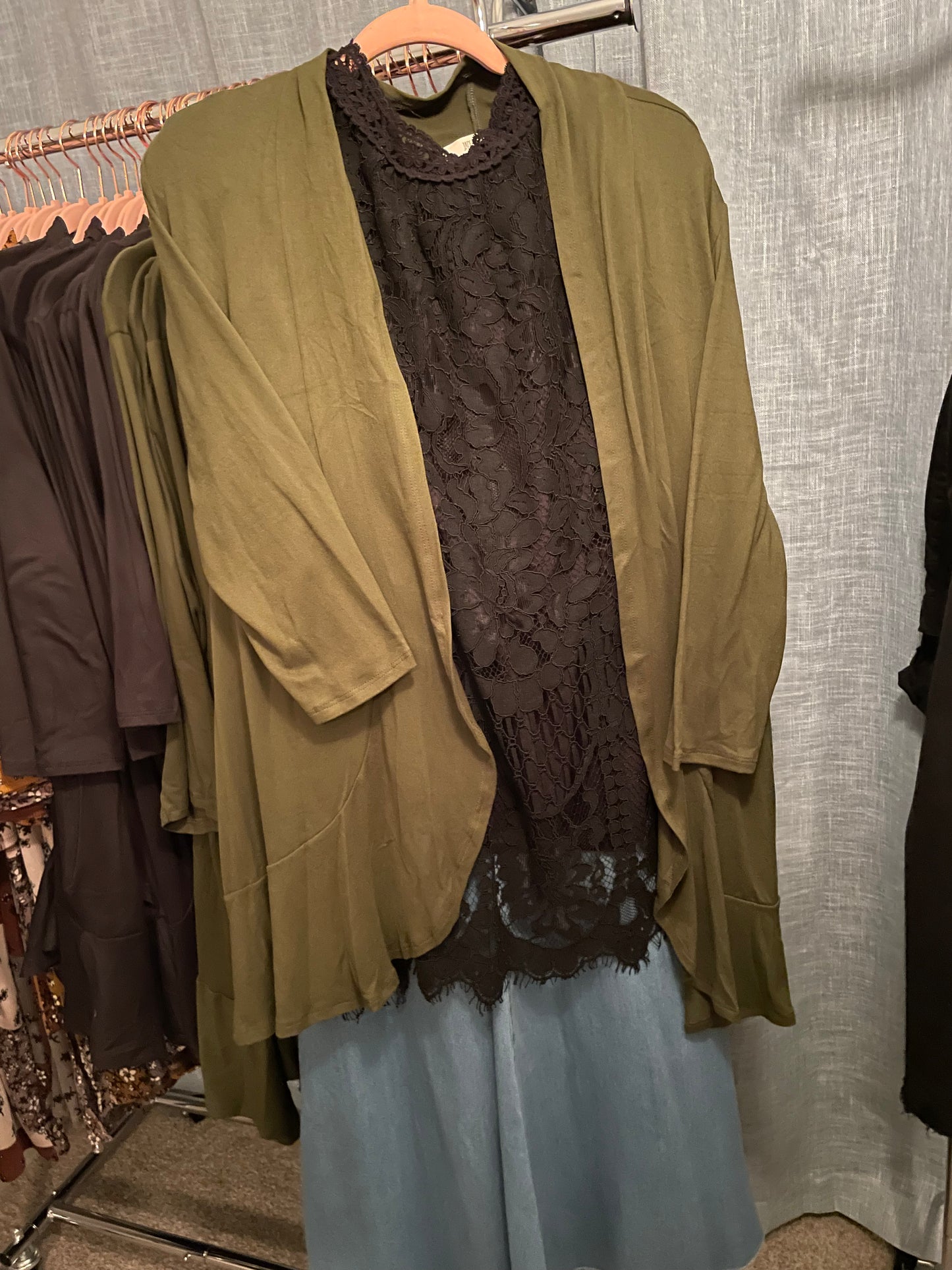 Ruffle Cardigan (Multiple colors available)