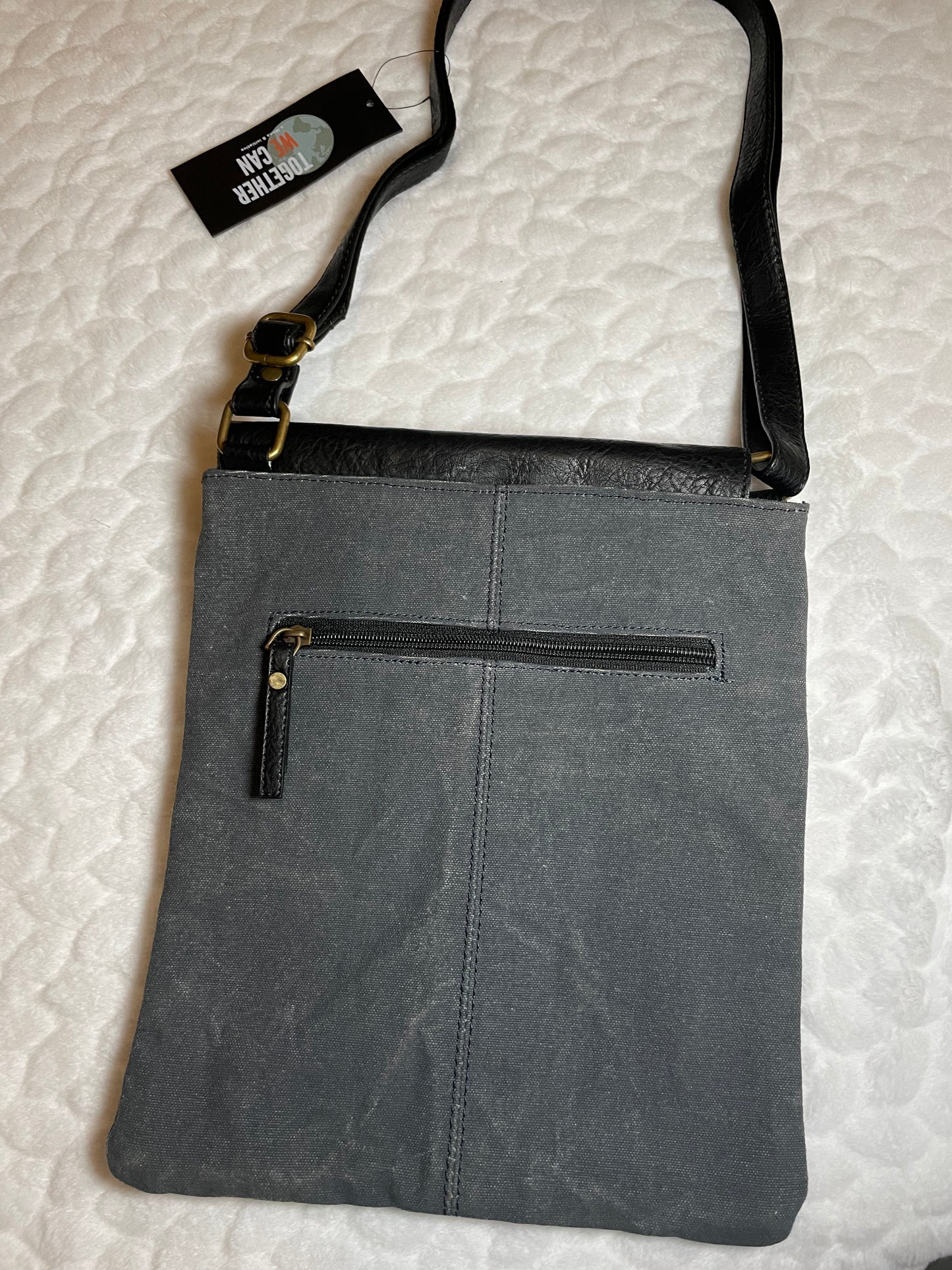 Volga Up-Cycled Canvas and Durrie Crossbody