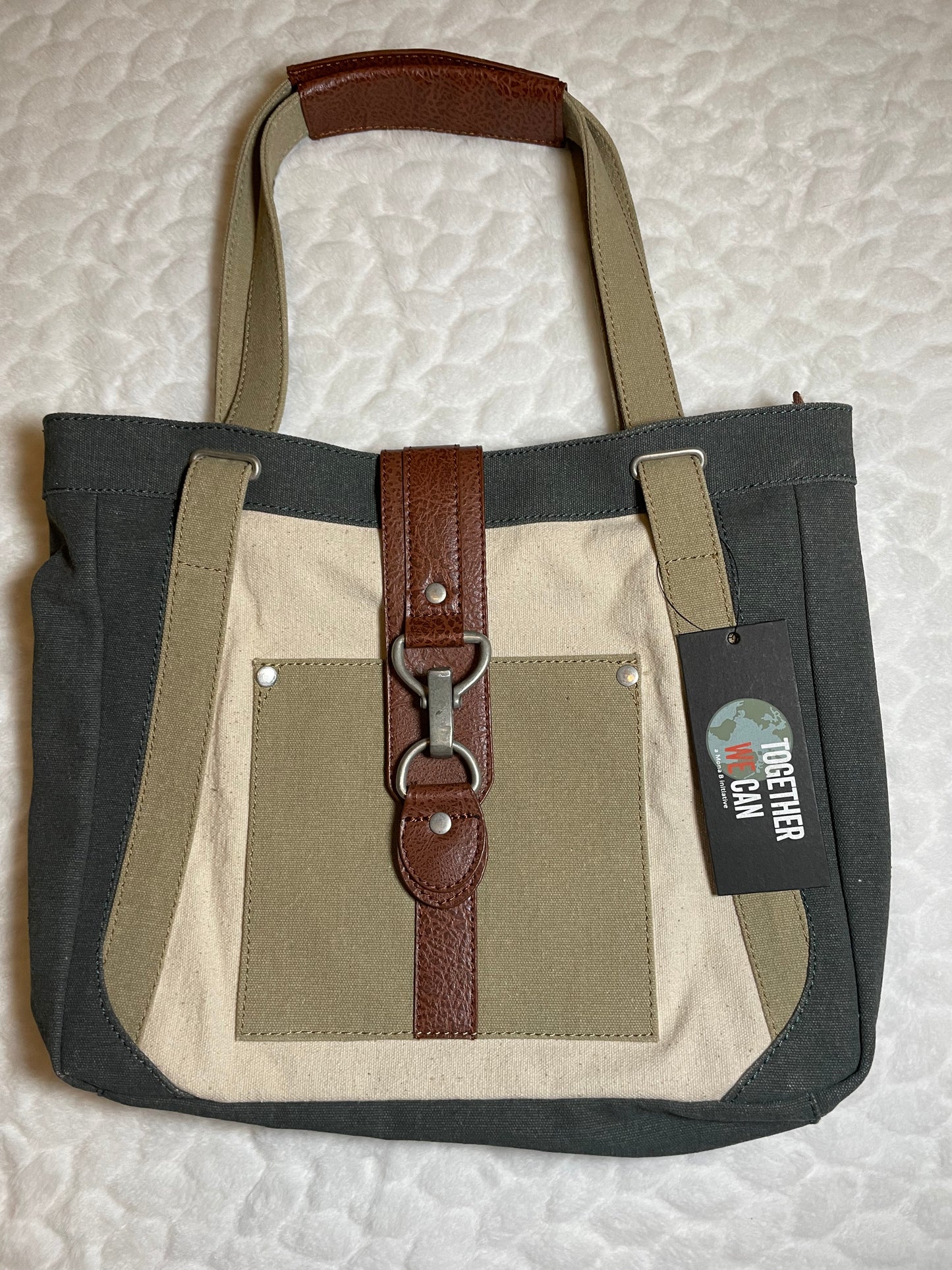Nora Up-Cycled Canvas Shoulder Bag