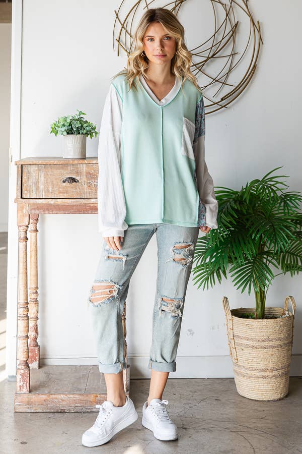 Minted Bloom Pullover