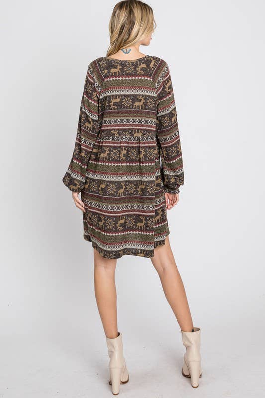 Sleigh All Day Babydoll Dress (It's got pockets!)