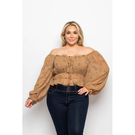 Lattes in the Garden Blouse