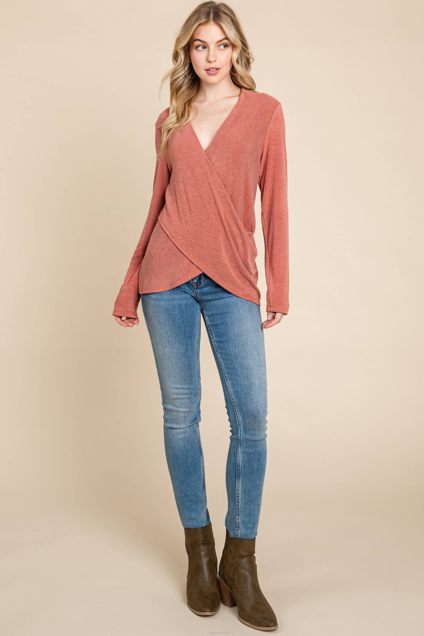 Ginger Snap Wrap Blouse