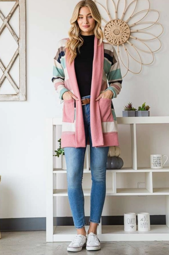 Striped Cardigan