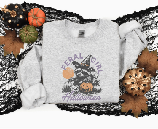 Feral Girl Halloween Sweatshirt