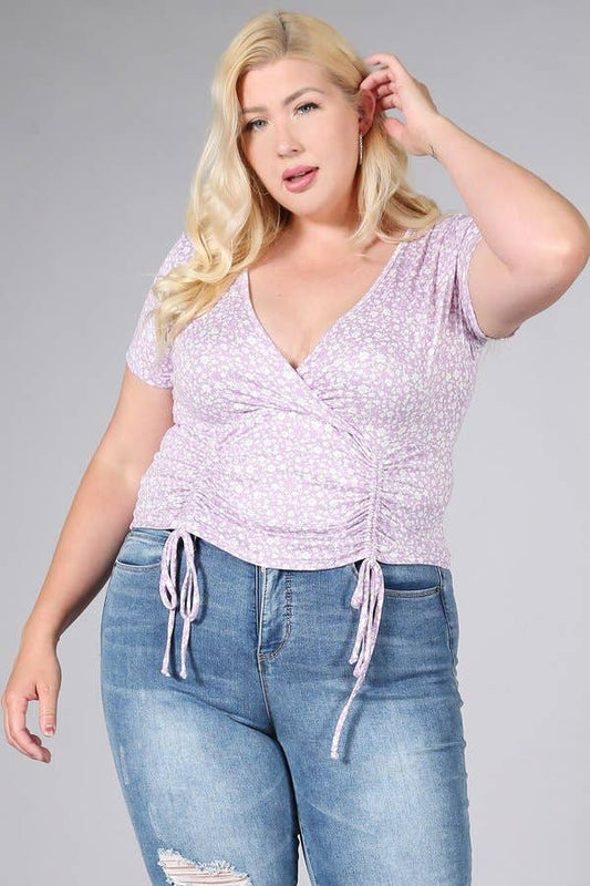 Lilac Ruched Blouse