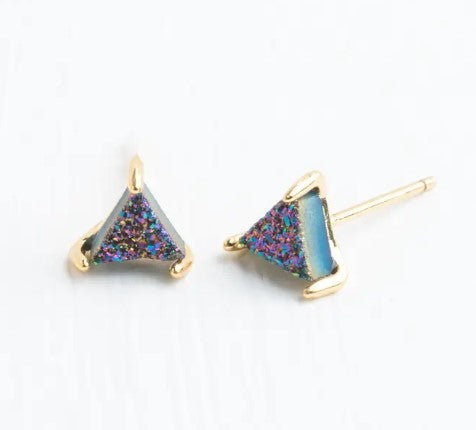 Ara Druzy Studs in Gold (Multiple Colors Available)