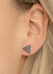Kyra Multicolored Druzy Stud Earrings